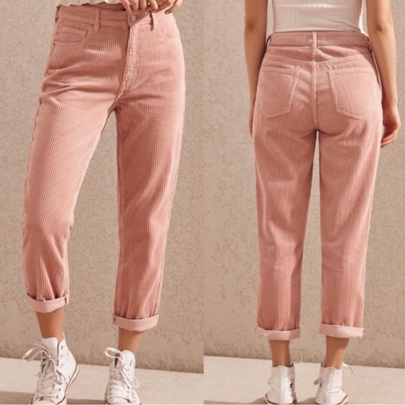 Pacsun Hibiscus Pink Corduroy Mom Jean Size 26 - Picture 1 of 14
